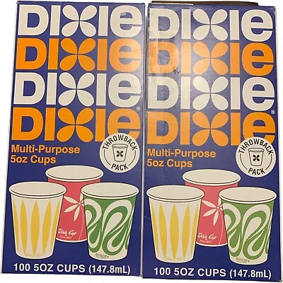 Dixie Multi-Purpose Throwback 5 Oz Paper Cups Variety 8 Circa Styles Approx 170 • $39.99