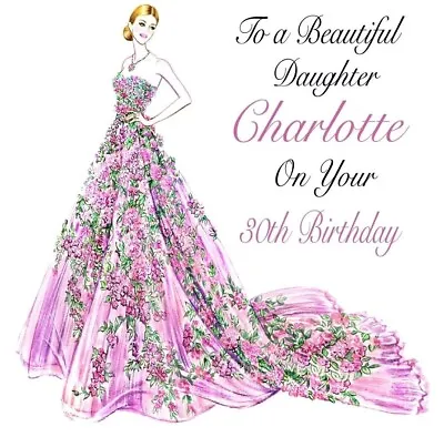  Personalised Birthday Card Daughter Granddaughter Sister Niece 18th 21st 30th.. • £3.85