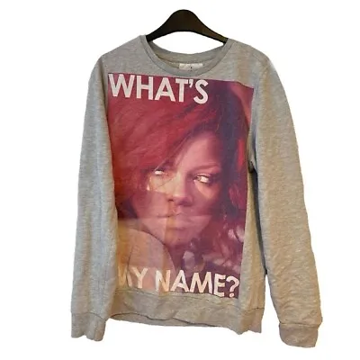 Rihanna Y2K MTV Party Style Long Sleeve Grey Red Graphic T-shirt • £10