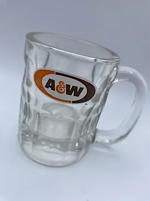 Vintage Mini A&W A And W Mug Collectible Root Beer Float THICK HEAVY GLASS B3 • £5.78