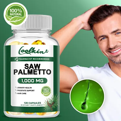 Saw Palmetto 1000mg - Men's Healthy Hair Growth Supplements Prevents Hair Loss • $13.46