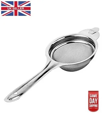 Steel Loose Tea Leaf Sieve Oil Strainer Traditional Kitchen Reusable Squeezer • £3.29