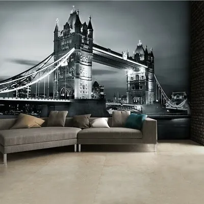 £29.99 • Buy London Bridge Wall Mural Black And White Photo Wallpaper -  3.15 X 2.32 M