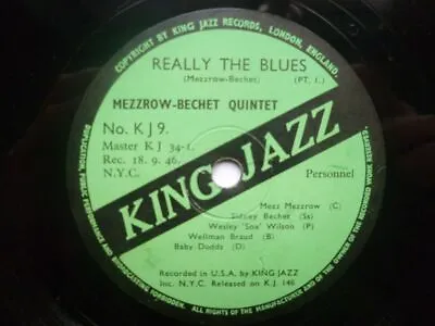 Mezzrow Bechet Quintet Really The Blues Part 1 78 King Jazz KJ9 EX 1950s 10-Inch • $13.62