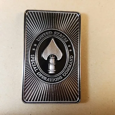 Special Operations Command Ace Of Spades Challenge Coin 3  X 49 • $14.99