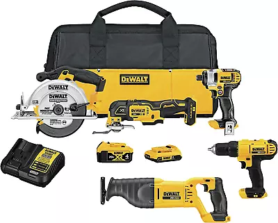 DEWALT 20V MAX Power Tool Combo Kit 5-Tool Cordless Power Tool Set With Battery • $1298.97