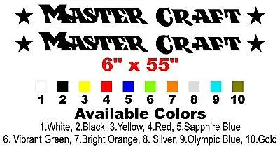$74.95 • Buy Classic MasterCraft Decal Set With 40 Stars