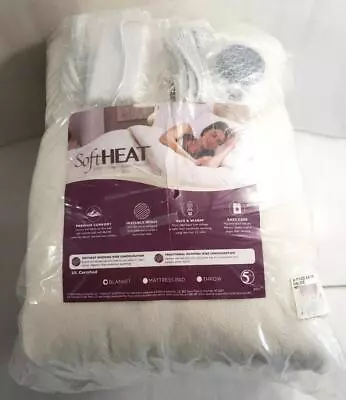 SoftHeat King Size Natural/Off White Micro-Fleece Low Voltage Heated Blanket • $81.59