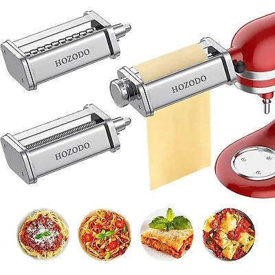 3Pcs Pasta Attachment For KitchenAid Stand Mixer Pasta Roller Cutter Set HOZODO • $89.99