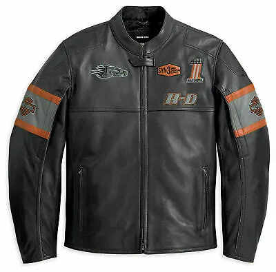 $145 • Buy Men's Harley Davidson Screaming Eagle  Motorbike Cow Leather Jacket