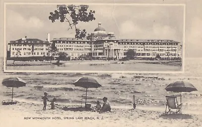 Vintage Postcard - New Monmouth Hotel Spring Lake Beach New Jersey NJ • $7.85