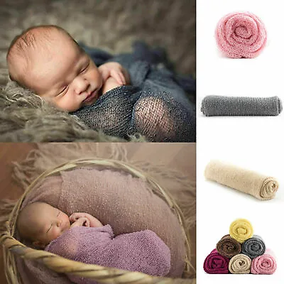 £7.19 • Buy Newborn Baby Crochet Knit Wrap Cocoon Swaddle Photography Photo Posing Props Kid