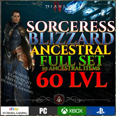 Diablo 4 🧊 Blizzard Sorceress 925 Gear Lvl 80 🧊 • $39.99