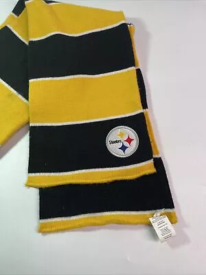 Pittsburgh Steelers   Scarf Myron Cope Gold & Black (some Marks) Acrylic Soft G1 • $7.50