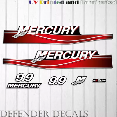 Mercury 9.9 HP Two Stroke 2005-2006 Outboard Engine Decal Sticker Kit • $48.55