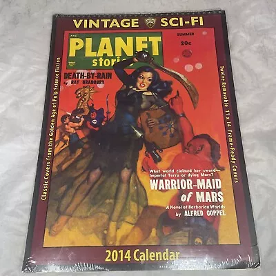 VINTAGE PULP SCI-FI PLANET STORIES Removable ART/CALENDAR 2014 • $9.99