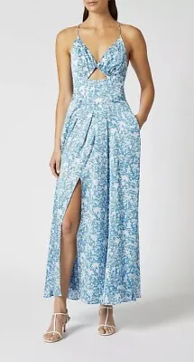 $399 • Buy Scanlan & Theodore Silk Tropical Strappy Dress Size 8