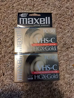 💥4 Pack Maxell HGX-Gold TC-30 VHS-C Camcorder Video Cassette Tapes Sealed 💥 • $14.97