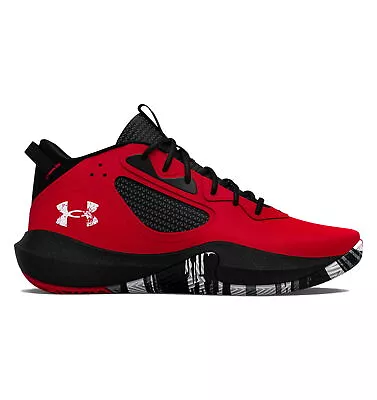 Under Armour Adult UA Lockdown 6 Basketball Shoes - Red/Black - 3025616-600 • $59.95