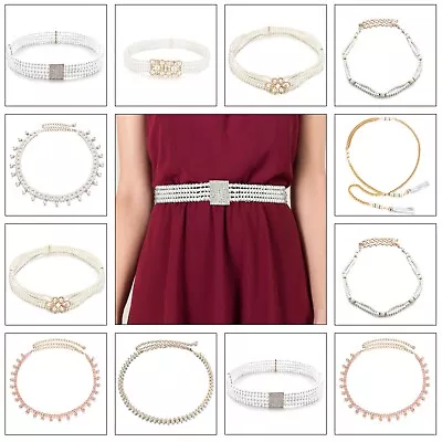 Ladies Pearl Chain Waist Belt • £3.89