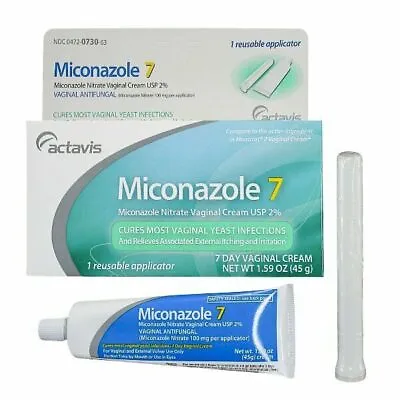 Miconazole Nitrate 7 Day Treatment Vaginal Antifungal Cream 2% 1.59 Oz Pack Of 2 • $26.09