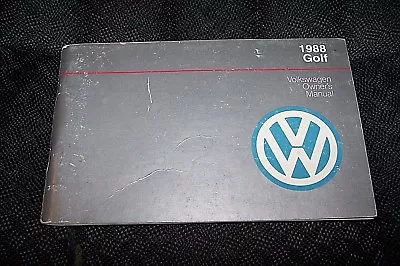 1988 Vw Golf Owners Manual Used Original  • $19.99