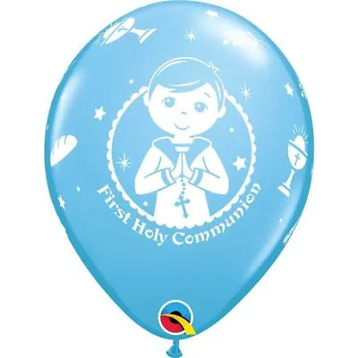 First Holy Communion Balloons - Boys Blue Party Decorations - Fast Dispatch • £3.79