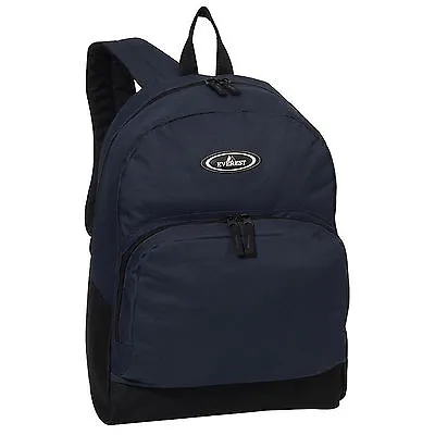 Everest Luggage Classic Backpack With Front Organizer - Navy/Black • $12.95