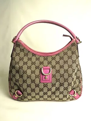 Gucci GG Canvas Abbey Hobo Pink Bag Vintage Authentic Y2K Barbiecore • $249