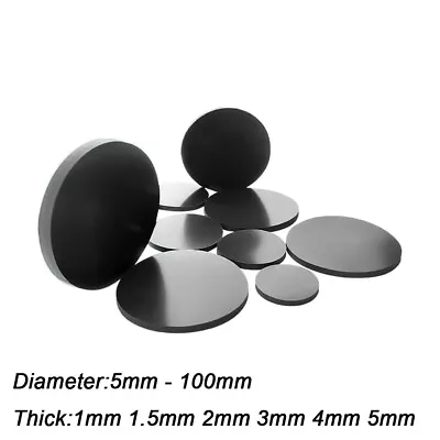 £2.95 • Buy Solid Round EPDM Rubber Pads Disc Sheet Seal Gaskets Dia 10-100mm Thick 1mm-5mm