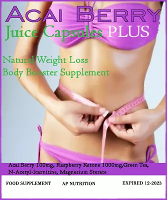 £12.99 • Buy Body-Slimming FRUIT Diet Pills ACAI BERRY-Weight Loss Strong Fat Burner Capsules
