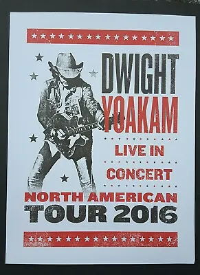 $99 • Buy 🎸 DWIGHT YOAKAM 2016 NORTH AMERICAN TOUR Nashville Symphony Concert Show Poster