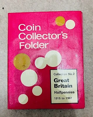 Coin Collector’s Folder Great Britain Half Pennies Collection No.2 1915-1967 • £7.99