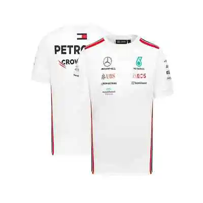 Brand New F1 Mercedes AMG Petronas F1 2023 Men's Short Sleeve T-Shirt White • £30