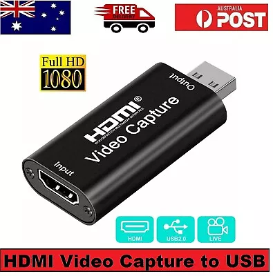 HDMI To USB 3.0 Video Capture Card 1080P HD Recorder Video Audio Live Streaming • $23.49