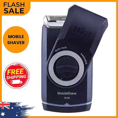 Braun MobileShave M-30 Electric Pocket Beard Shaver Portable Travel Washable • $34.99