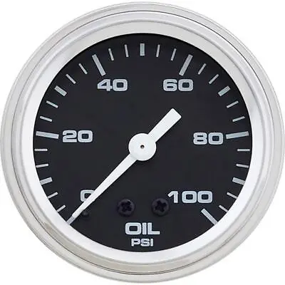 Speedway Mechanical Oil Pressure Gauge 2-1/16 Inch Black • $31.99