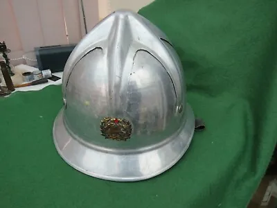 £44.99 • Buy Yugoslavian Fire Service Aluminium Helmet With Communist Era Badge
