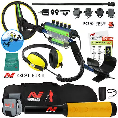 Minelab Excalibur II 1000 Waterproof Detector W/ Pro Find 35 Carry Bag Pouch • $1869.99