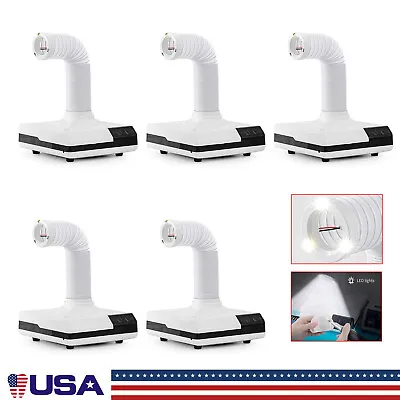 5 X Portable Nail Dental Lab 3 LED Desktop Dust Collector Extractor Machine 60W • $244.95