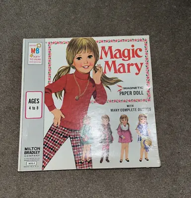 Magic Mary MAGNETIC PAPER DOLL 1972 Milton Bradley Many Outfits Vintage • $8