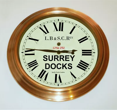  London Brighton And South Coast Railway Station Clock Surrey Docks London. • £64.99