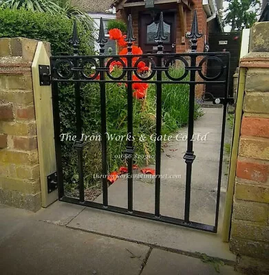 BUCKINGHAM 40  Op 3ft TALL SINGLE GARDEN GATE HEAVY IRON METAL ORNATE QUALITY • £160