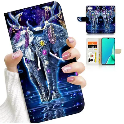 ( For IPod Touch 5 6 7 ) Wallet Flip Case Cover AJ24491 Spirit Elephant • $12.99