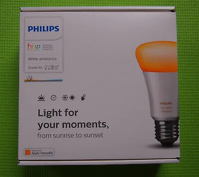 $98 • Buy Philips Hue Starter Kit A60 White Ambiance[2x Bulbs+Wireless Bridge+Switch]