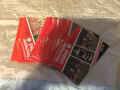 Full Season Of Legaue Manchester United Home Programmes From 1977/8 • £15.99
