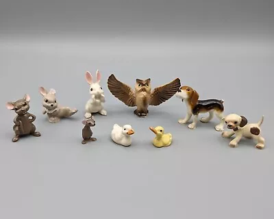 Hagen Renaker Lot Of 9 DAMAGED Miniatures Dogs Ducks Mice Rabbit Owl *AS IS • $18