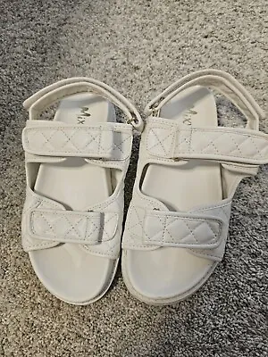 Mixx Shuz White Quilted  Dad Sandals - Size 7 • $17