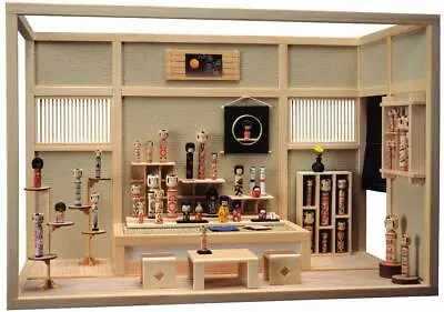 Miniature Craft Kit Kokeshi Set Large Sousaku Rakuza Doll House MADE IN JAPAN • $149.24