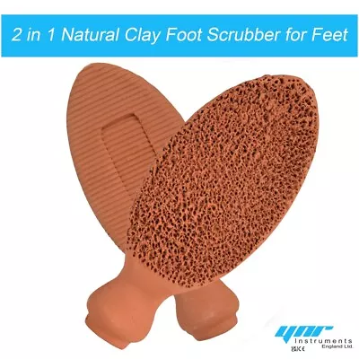 Natural Clay Terracotta Foot Scrubber Rasp Dead Skin Callus Remover Stone Care • £7.99